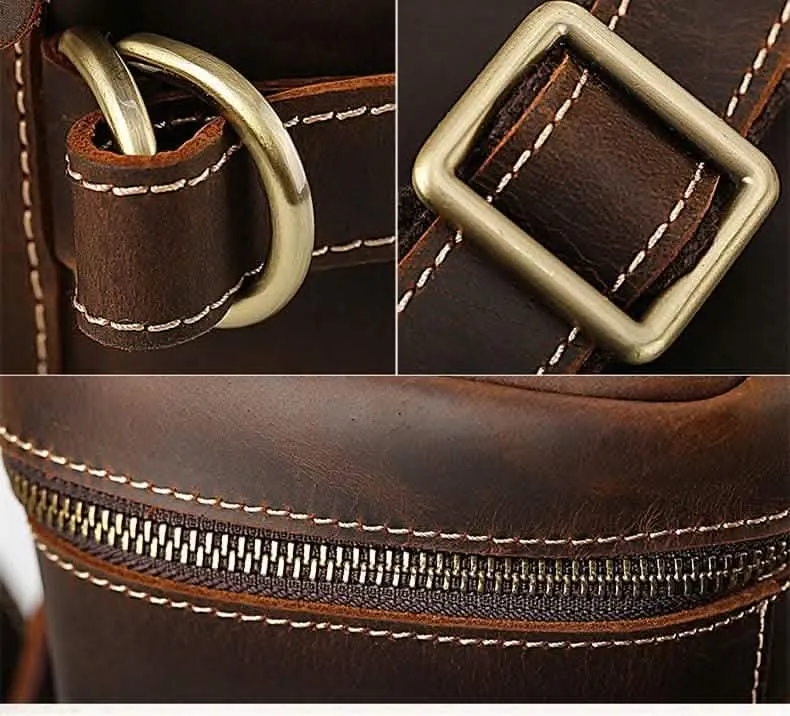 The Adventurer's Leather Heritage Backpack | Handcrafted Rugged Travel Companion