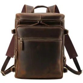 The Adventurer's Leather Heritage Backpack | Handcrafted Rugged Travel Companion