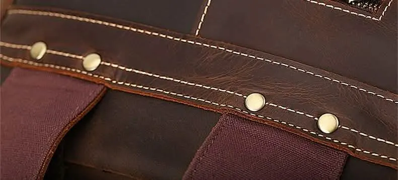 The Adventurer's Leather Heritage Backpack | Handcrafted Rugged Travel Companion