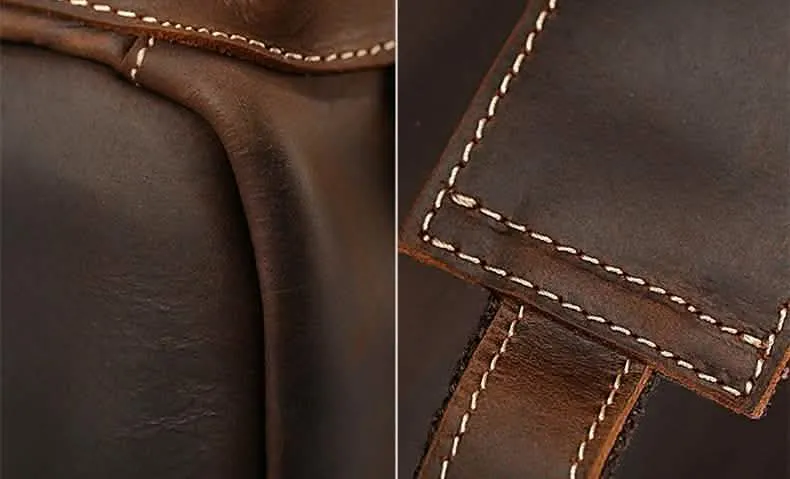 The Adventurer's Leather Heritage Backpack | Handcrafted Rugged Travel Companion
