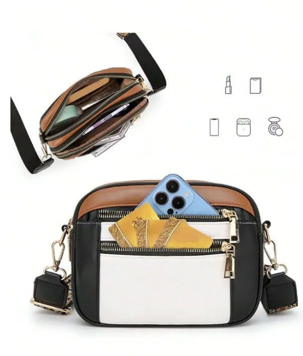 The NATASHA Crossbody Bag (white/black)