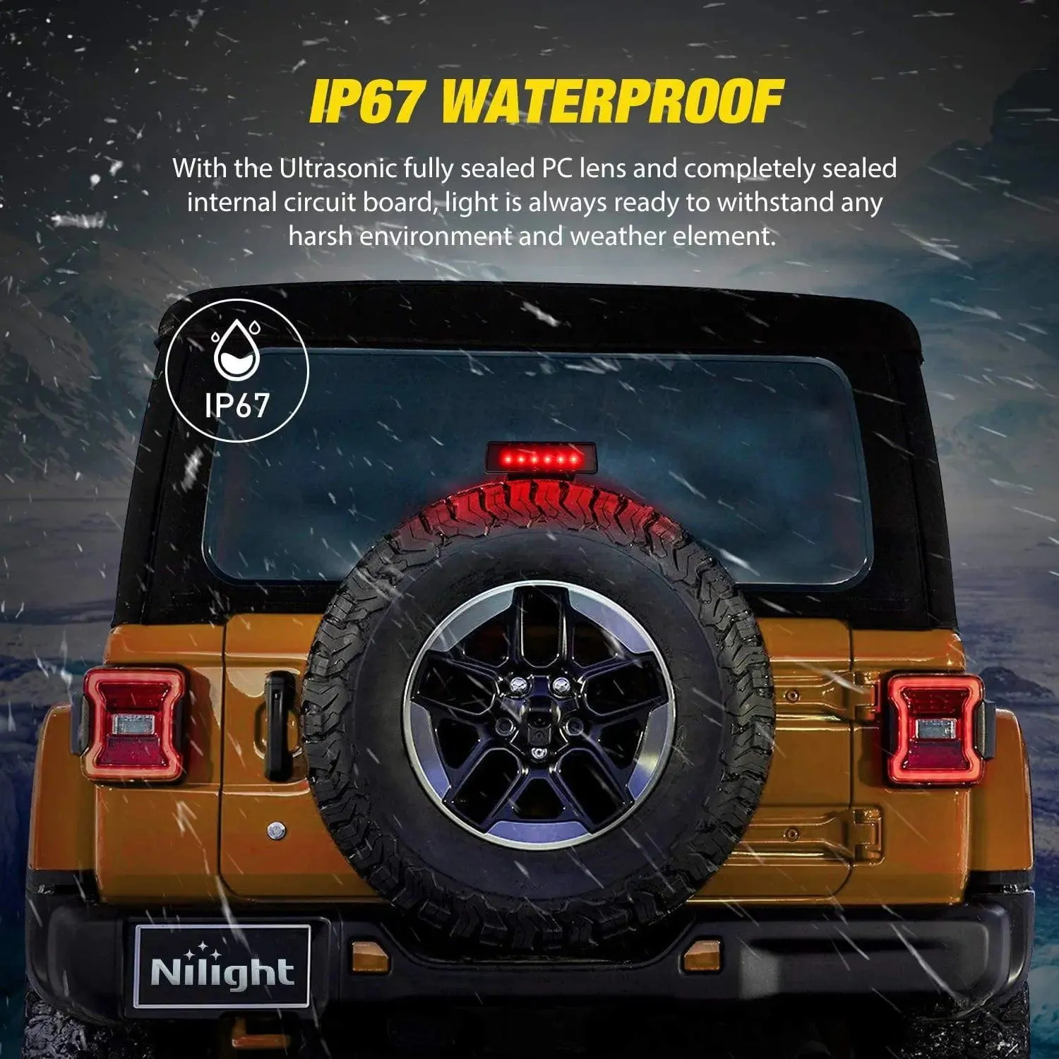 Third Brake Led Lights For 2007-2018 Jeep Wrangler JK