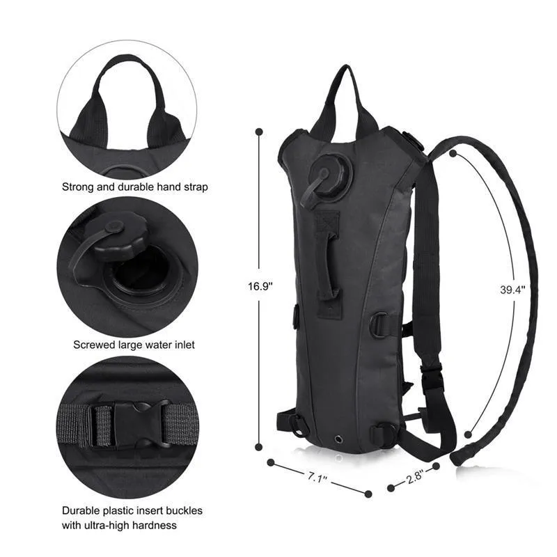 Vbiger Cycling Hydration BackPack 3L Water Bladder Bag