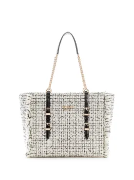 White Tweed Adam Tote Bag