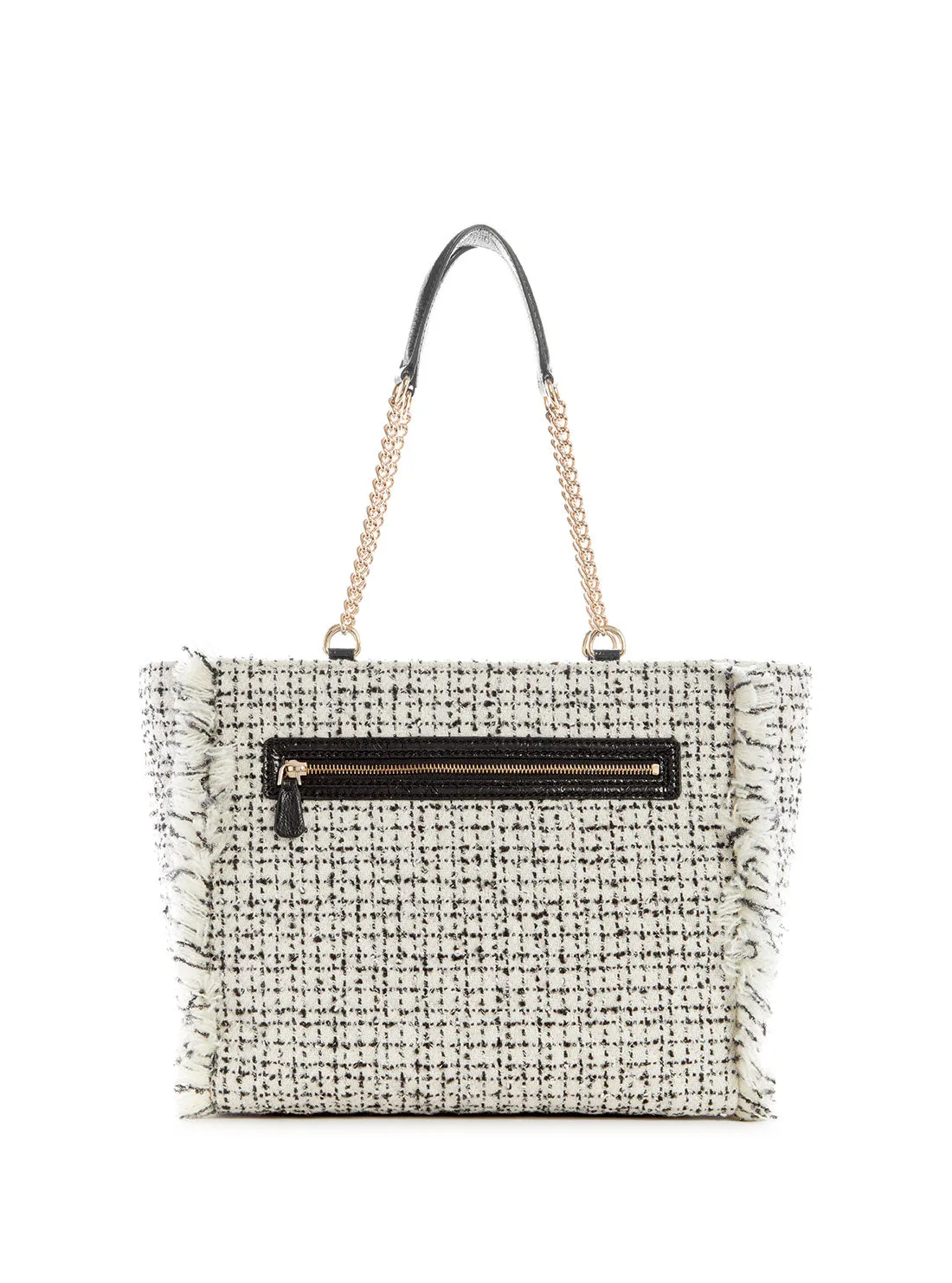 White Tweed Adam Tote Bag