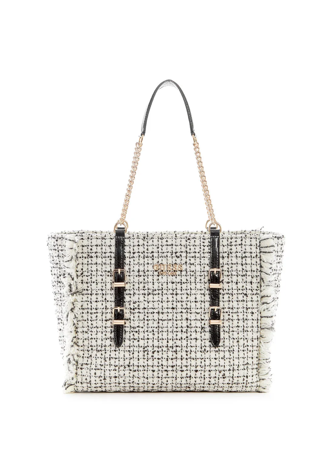 White Tweed Adam Tote Bag