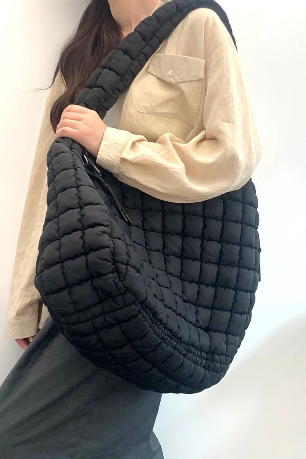 Women's Zenana Quilted Carryall Crossbody Bag