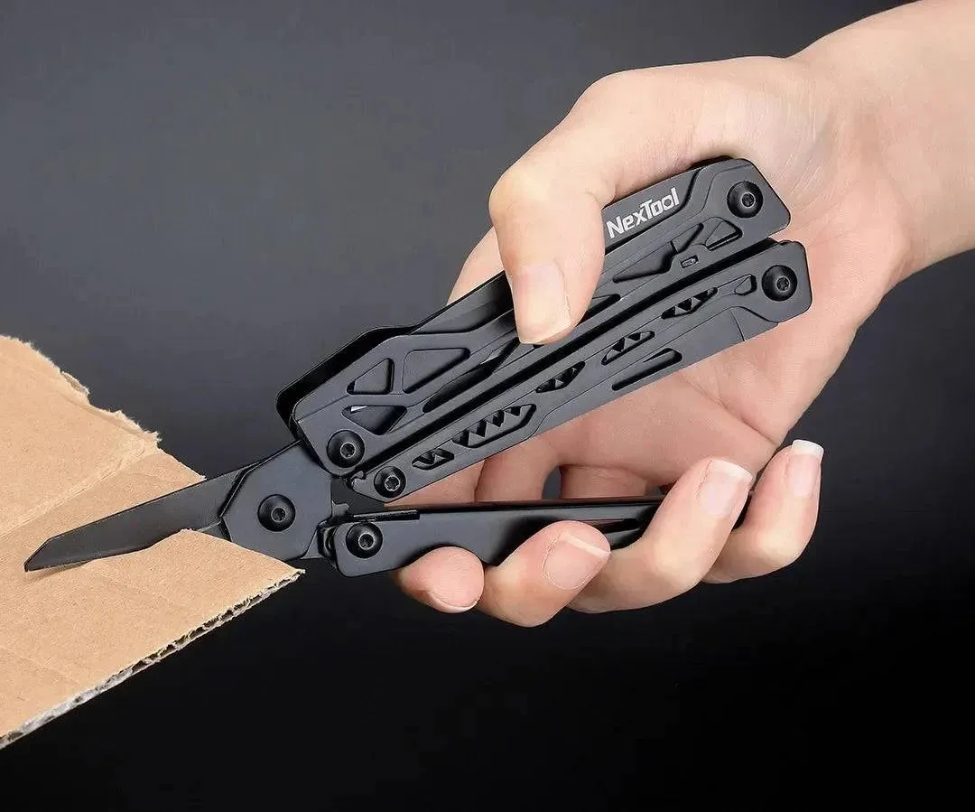 Xiaomi NexTool Black Knight  Multi-function Camping Tools Knife Outdoor Survival Folding Pliers Scissors Hand Multitool Tool Kit