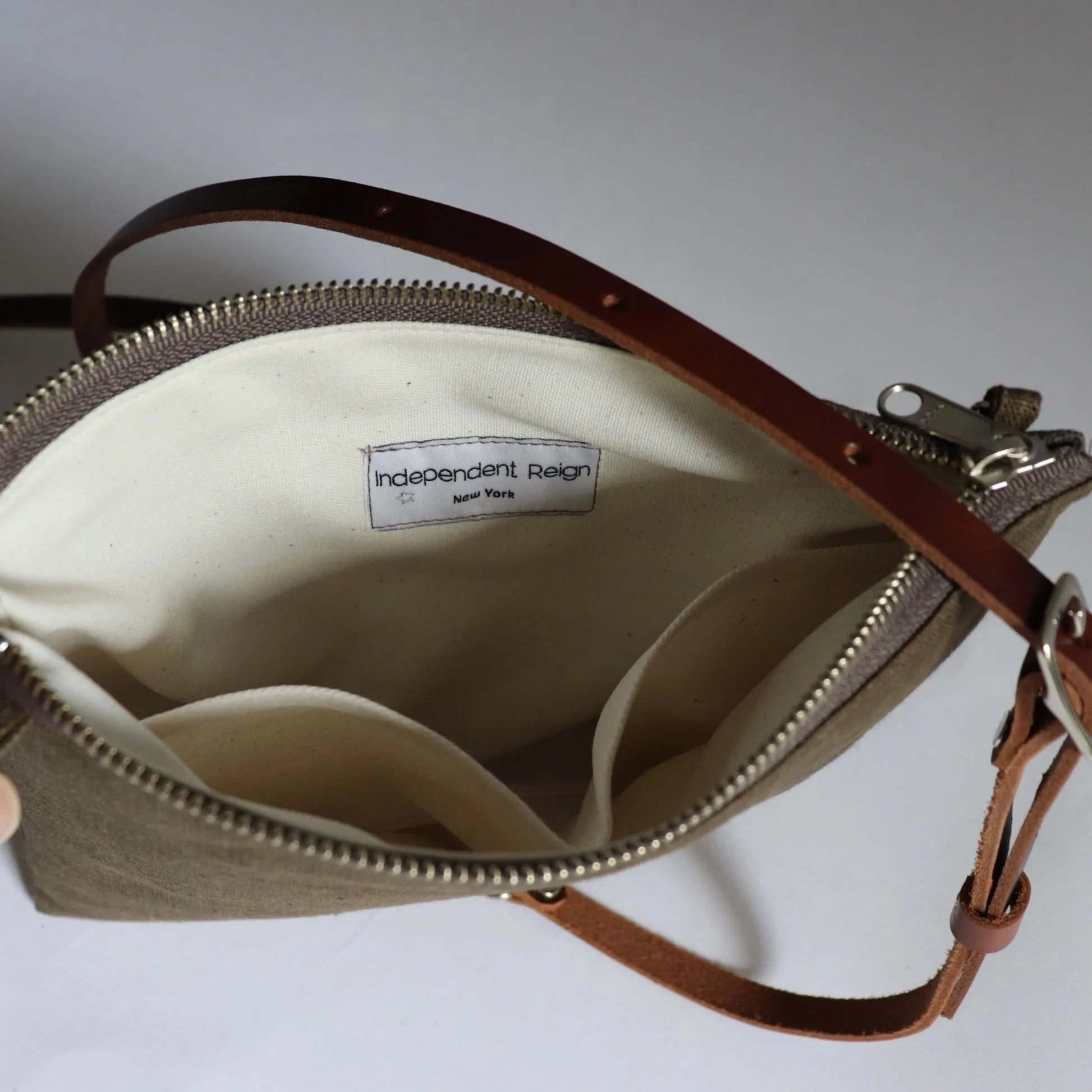 Zippered Crossbody Bag with Adjustable Strap